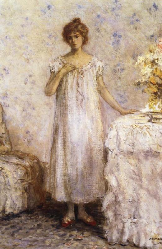 Jean-francois raffaelli Woman in a White Dressing Grown oil painting image